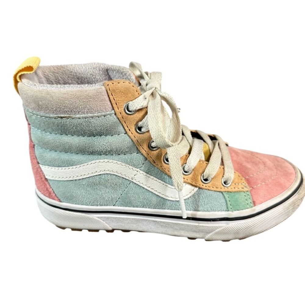 Vans Sk8-Hi MTE Multi Color Pastel Suede High Top Sneakers Kids Size 2